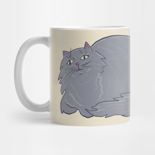 Fluffy Gray Cat Mug